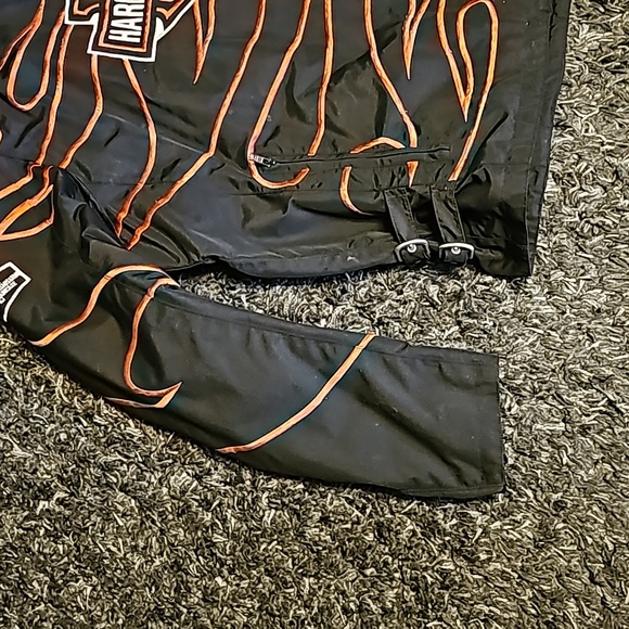 HARLEY DAVIDSON 3 xl-Big & Tall- men's jacket with flames-plus size EUC-RARE - Picture 2 of 10